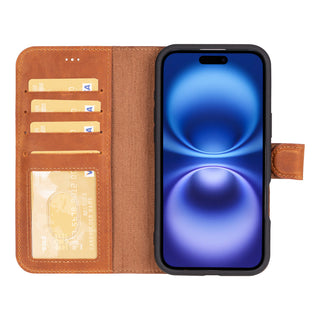 Magic - 2-in-1-Handyhülle für iPhone 16 Plus aus Leder
