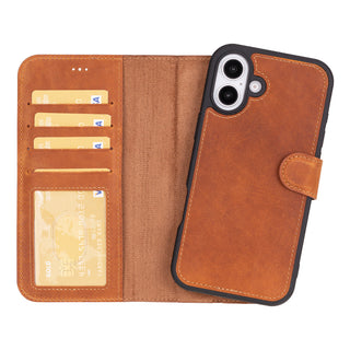 Magic - 2-in-1-Handyhülle für iPhone 16 aus Leder