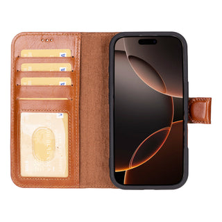 Magic - 2-in-1-Handyhülle für iPhone 16 Pro aus Leder
