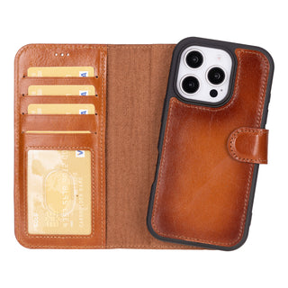 Magic - 2-in-1-Handyhülle für iPhone 16 Pro aus Leder