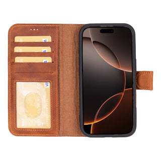 Magic - 2-in-1-Handyhülle für iPhone 16 Pro Max aus Leder