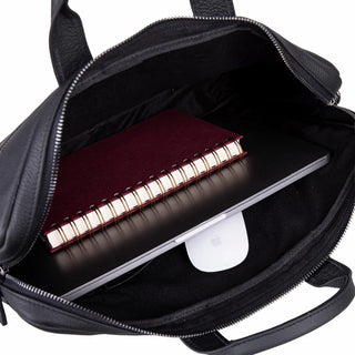 Truro Leather Business Briefcase / Laptop Case 16" with Suitcase