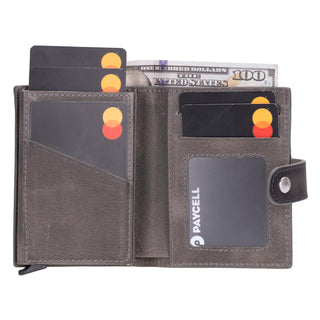 Palertag Zip - Mechanisches Kartenetui aus Leder mit AirTag-Fach