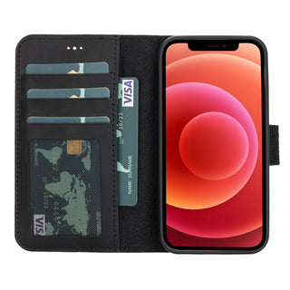 Liluri iPhone 12 Mini Detachable Leather Wallet Case