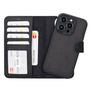 Liluri iPhone 14 Pro Detachable Leather Wallet Case