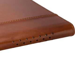 MacBook Pro 15 + 16 Zoll Lederhülle Case Hülle -  Cognac Braun