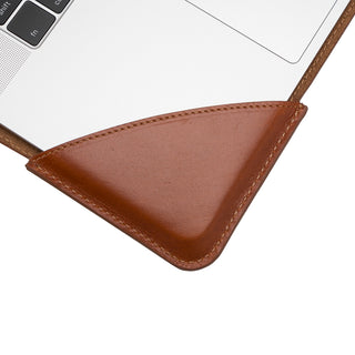 MacBook Pro 15 + 16 Zoll Lederhülle Case Hülle -  Cognac Braun