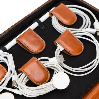Kabelorganizer aus Leder