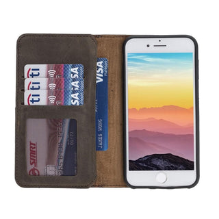 Apple iPhone SE/8/7 Series Leather Case - DMW Double Magic Wallet