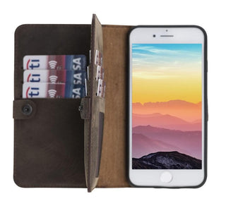 Apple iPhone SE/8/7 Series Leather Case - DMW Double Magic Wallet