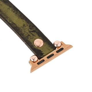 Leather Apple Watch Bands - Ferro Rose Gold Trok Style G7