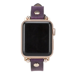 Leather Apple Watch Bands - Ferro Rose Gold Trok Style