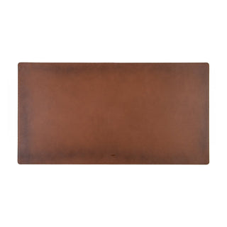 Hochwertige Schreibtischunterlage Leder für Bürotisch (48cm x 90cm) - Cognac Braun