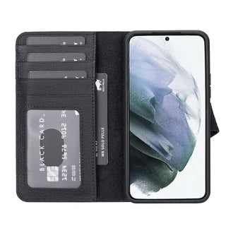 Solo Pelle Lederhülle Harvard kompatibel für das Samsung Galaxy S22 inklusive abnehmbare Hülle mit integrierten Kartenfä