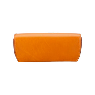 Solo Pelle Brillenetui ROAN aus echtem Leder, Brillen Etui mit Magnetverschluss Sonnenbrillenetui (Cognac Braun)