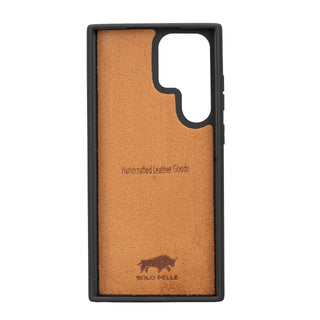 Solo Pelle Lederhülle für das Samsung Galaxy S24 Ultra Hülle aus echtem Leder, Model: Stanford (Vintage Braun)