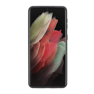 Solo Pelle Lederhülle für das Samsung Galaxy S21 + Plus 5G in 6.7 Zoll Hülle aus echtem Leder, Model: Stanford (Matt Sch