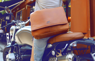 Solo Pelle Leder Messenger Tasche / Umhängetasche aus echtem Leder Modell: 4012