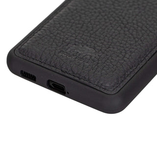 Solo Pelle Lederhülle für das Samsung Galaxy S21 + Plus 5G in 6.7 Zoll Hülle aus echtem Leder, Model: Stanford (Matt Sch
