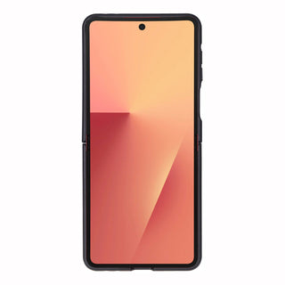 Solo Pelle Lederhülle für das Samsung Galaxy Z Flip 7 Hülle aus echtem Leder, Model: Stanford klappbar (Cognac Braun)