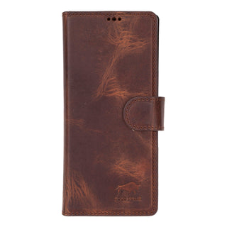 Solo Pelle Lederhülle kompatibel Samsung Galaxy Z Fold 6 5G Hülle für Galaxy Z Fold 6 stoßfeste Lederhülle (Vintage Brau