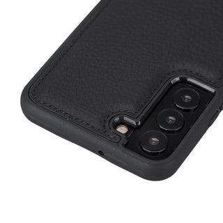 Solo Pelle Lederhülle für das Samsung Galaxy S22+ / S22 Plus Hülle aus echtem Leder, Model: Stanford (Matt Schwarz)