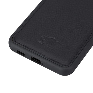 Solo Pelle Lederhülle für das Samsung Galaxy S22+ / S22 Plus Hülle aus echtem Leder, Model: Stanford (Matt Schwarz)