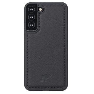Solo Pelle Lederhülle für das Samsung Galaxy S22+ / S22 Plus Hülle aus echtem Leder, Model: Stanford (Matt Schwarz)