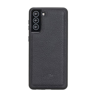 Solo Pelle Lederhülle für das Samsung Galaxy S21 + Plus 5G in 6.7 Zoll Hülle aus echtem Leder, Model: Stanford (Matt Sch