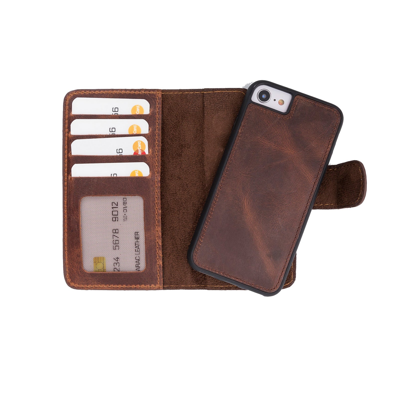 Magic iPhone 16E Detachable Leather Wallet Case Lifestyle