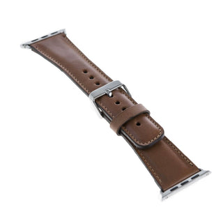 Solo Pelle Apple Watch Series 1/2 / 3 "Watch Leder Armband Uhrenband mit passendem Uhrenadapter Connector Ersatzband Strap (42 mm Vintage Braun/Goldene Connector)