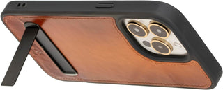 Solo Pelle Lederhülle für das iPhone 15 Pro Max 6.7 Zoll Drop Case Case Leder - Cognac Braun