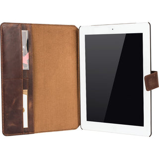 Solo Pelle iPad/Ipad 2 / Ipad 3 / Ipad 4 Ledertasche Case Hülle Miami aus echtem Leder mit Standfunktion (iPad/Ipad 2 / Ipad 3 / Ipad 4, Vintage Braun)