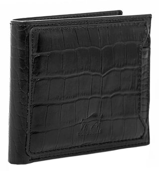 Solo Pelle Slim Wallet aus echtem Leder Platz für 4-8 Karten magnetisch abnehmares Kartenetui in Steingrau