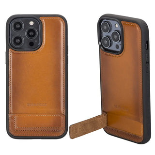 Solo Pelle Lederhülle iPhone 14 Pro Max in 6.7 Zoll Case - Cognac Braun