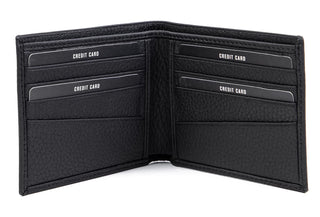 Solo Pelle Slim Wallet aus echtem Leder Platz für 4-8 Karten magnetisch abnehmares Kartenetui in Steingrau