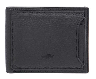 Solo Pelle Slim Wallet aus echtem Leder Platz für 4-8 Karten magnetisch abnehmares Kartenetui in Steingrau