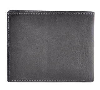 Solo Pelle Slim Wallet aus echtem Leder Platz für 4-8 Karten magnetisch abnehmares Kartenetui in Steingrau