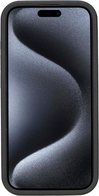 Solo Pelle Lederhülle für das iPhone 15 Pro Max 6.7 Zoll Drop Case Case Leder - Schwarz