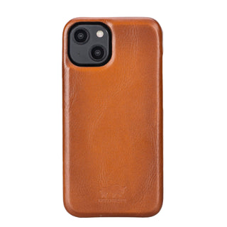 Solo Pelle Lederhülle für das iPhone 14 in 6.1 Zoll Princeton Case - Cognac Braun
